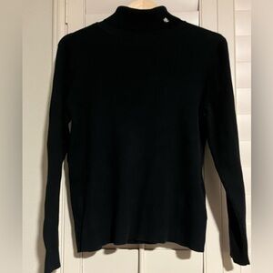 Lauren Ralph Lauren - Ribbed Black Turtleneck Sweater